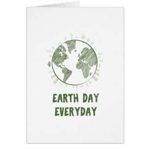 Daglig kärlek för jorddag planet hälsningskort