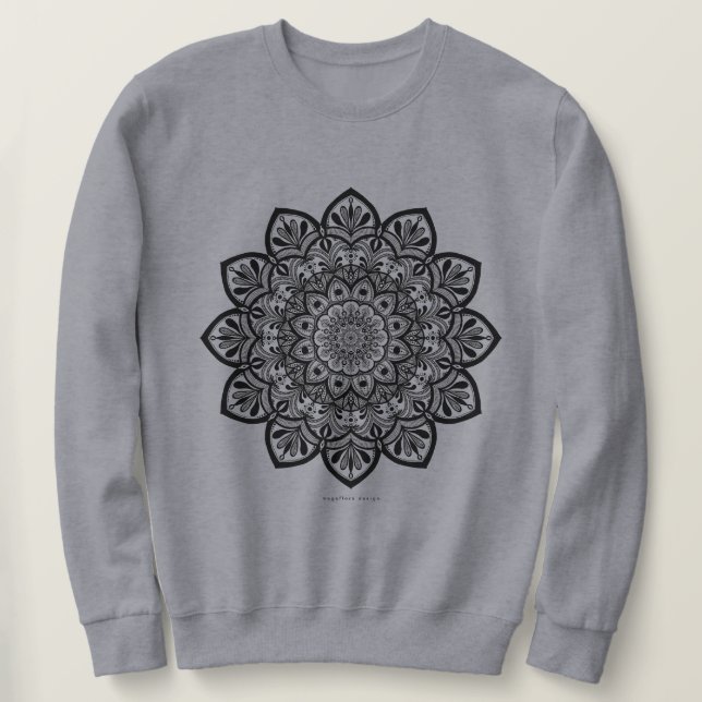 Daglig Mandala Lång Ärmad Tröja (Design framsida)
