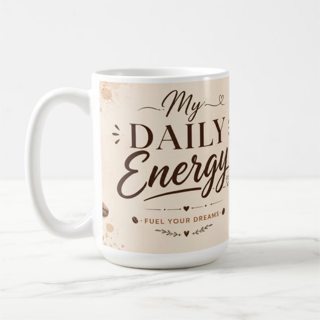 Daglig motivationskoppen för rutin. kaffemugg (Vänster)