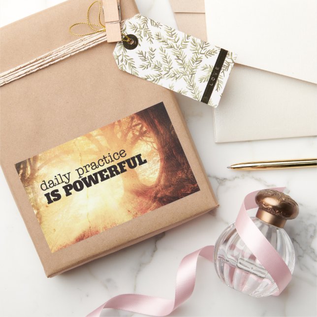 Daglig övning rektangulärt klistermärke (Gifting)