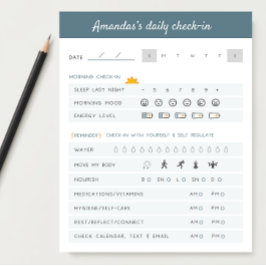 Daglig påminnelse om Anteckningsblocket Daglig pla Anteckningsblock