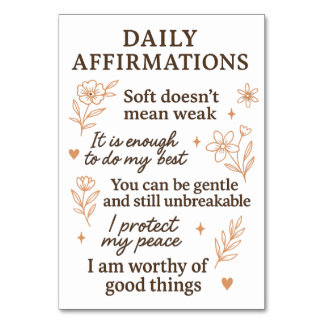 Daglig påminnelse om mental hälsa | Själv Kärlek Bordsnummer