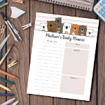 Daglig Personlig för cute-burkar för planner Anteckningsblock<br><div class="desc">Anpassa enkelt det här dagliga planeringsplaneringsprogrammet med ditt eget namn och egna titlar. Utformningen har en massa söta,  handdragna tecknad björnar.</div>