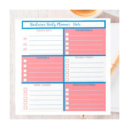 Daglig planerare - enkel modern Professionell Anteckningsblock