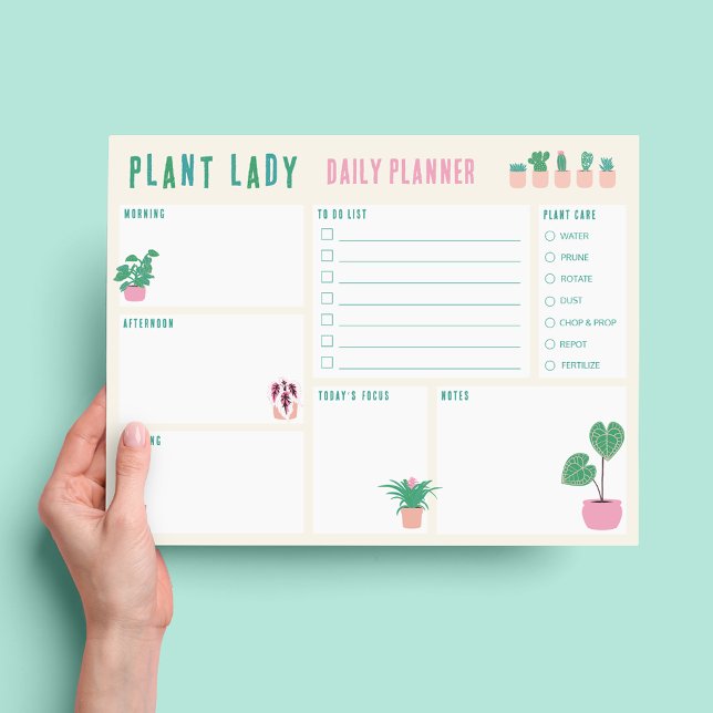 Daglig Planerare Växtdam Notepad Anteckningsblock (Skapare uppladdad)