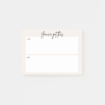 Daglig planering Post-it lapp – Minimalistisk Desi