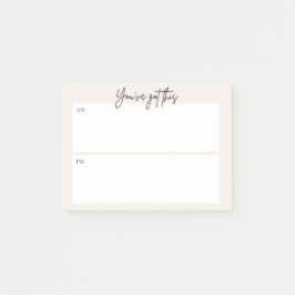 Daglig planering Post-it lapp – Minimalistisk Desi Block