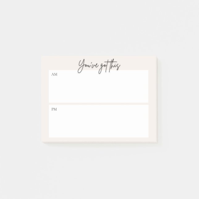 Daglig planering Post-it lapp – Minimalistisk Desi Block (Framsida)