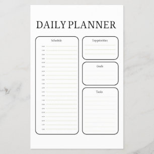 Daglig planeringskalender flygblad