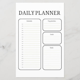 Daglig planeringskalender flygblad