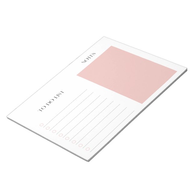 Daglig Planeringslista Avrivbar Rosa Anteckningsblock (Vinklad)