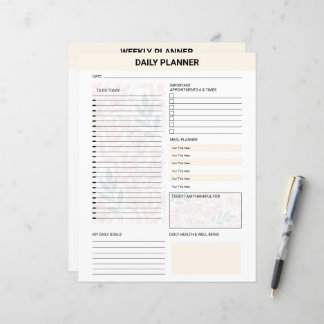 Daglig planeringsmall