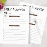 Daglig Planner Cute Tribal Kattunge Anteckningsblock<br><div class="desc">Håll dig organiserad varje dag med vår dagliga planerare med en söt kattunge-stamdesign. Planeraren har en plats för dagens datum,  prioriteringar för dagen och andra saker som du måste utföra.</div>