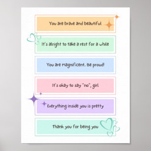 Daglig positiv bekräftelse poster