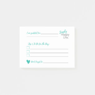 Daglig post noterar tacksamhet post-it block