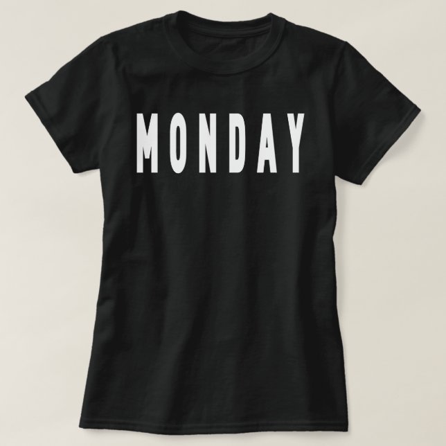 Daglig resa, Veckodag, måndagskurs T Shirt (Design framsida)