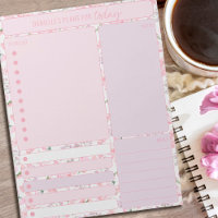 Daglig Rosa Blommigt för planerare noterar att Mål