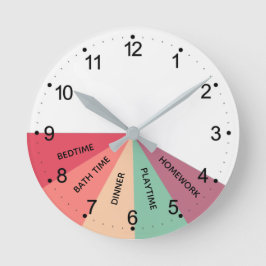 Daglig schemaläggning av rundklocka i Färg Rund Klocka