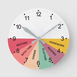 Daglig schemaläggning av rundklocka i Färg Rund Klocka