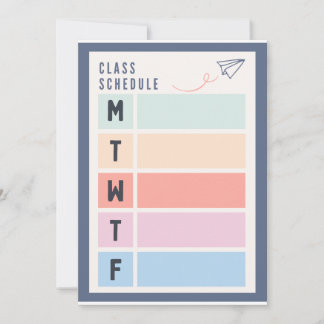 Daglig schemaläggning måndag till Fredag Inbjudningar