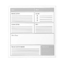 Daglig självbetjäning Journal med tacksamhet, ante Anteckningsblock