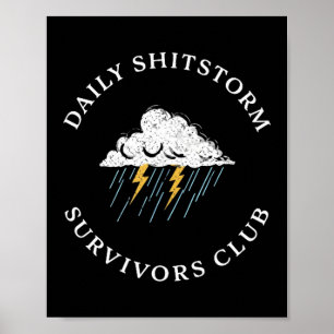 Daglig skitstorm överlevande klubb rolig sarksatis poster