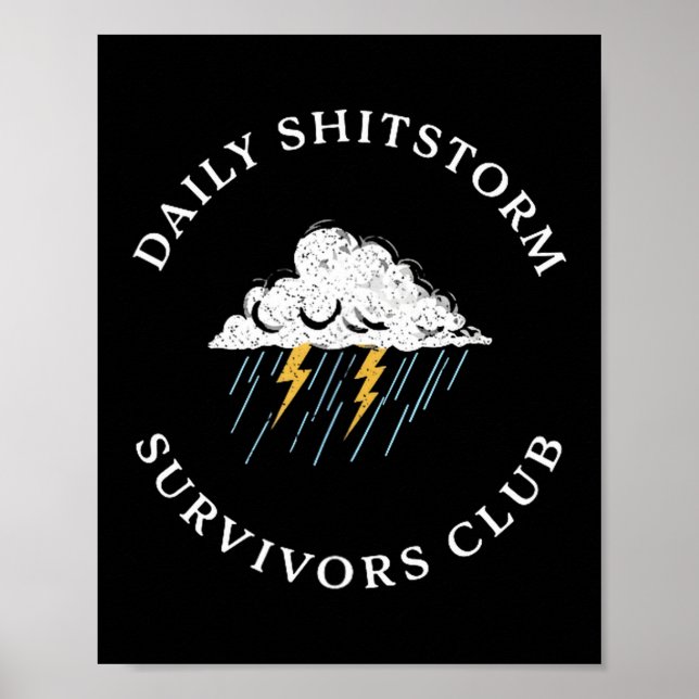 Daglig skitstorm överlevande klubb rolig sarksatis poster (Framsidan)