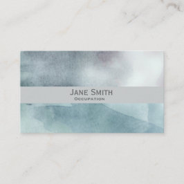 Daglig snyggt för blå konst vattenfärg visitkort