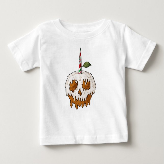 Daglig, söt karamelläpple Skull T Shirt (Framsida)