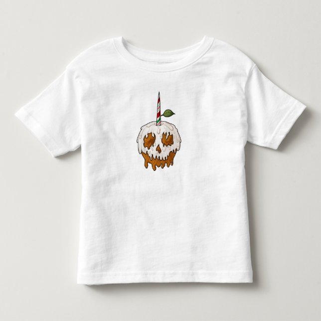 Daglig, söt karamelläpple Skull T Shirt (Framsida)