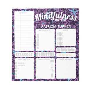 Daglig spårare för Mindfulness-vanor 5,5 x 6-tums Anteckningsblock