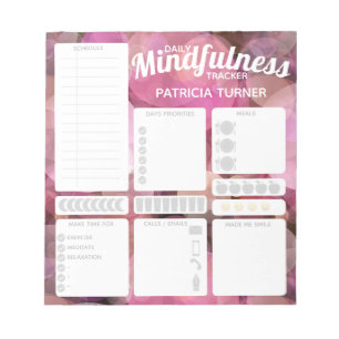Daglig spårare för Mindfulness-vanor Torrradering Anteckningsblock