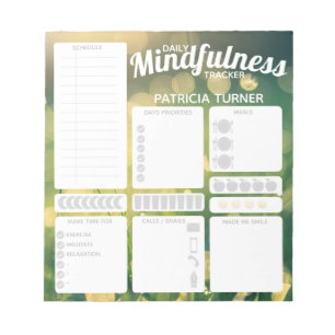 Daglig spårare för Mindfulness-vanor Torrraderings Anteckningsblock