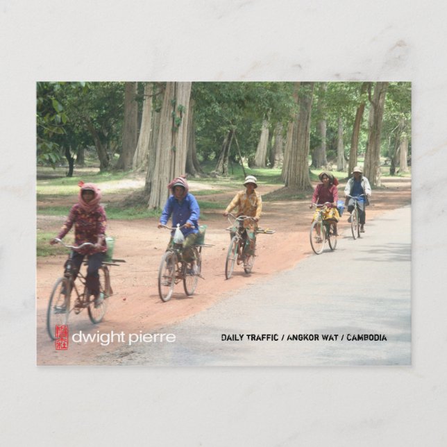 Daglig trafik * Angkor Wat - Kambodja.. Vykort (Framsida)