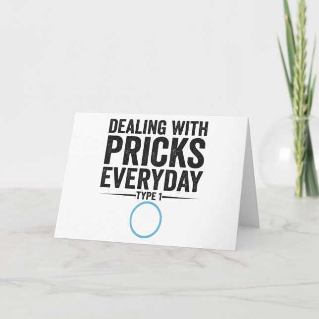 Daglig typ 1-diabetesgåva kort (Framsida)