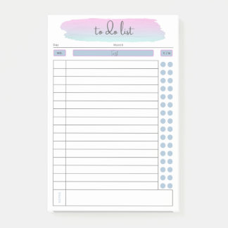 Daglig uppgift att göra-inlägg post-it block