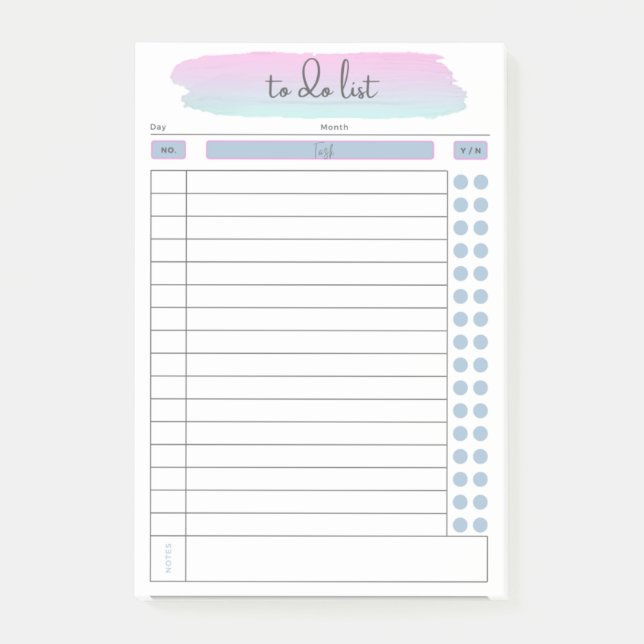 Daglig uppgift att göra-inlägg post-it block (Framsida)