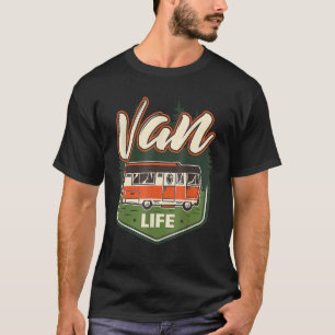 Daglig Vanner utomhus Camping Van Life Campers T Shirt