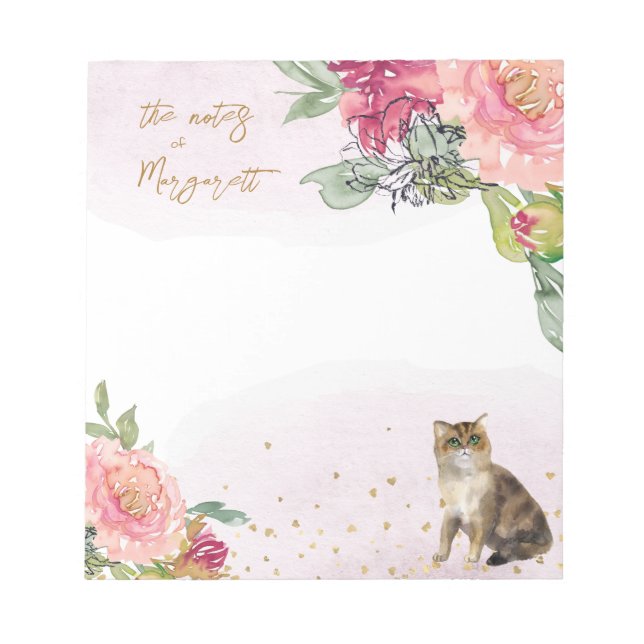 Dagliga anteckningar för Loving Cat Illustration G Anteckningsblock (Framsida)