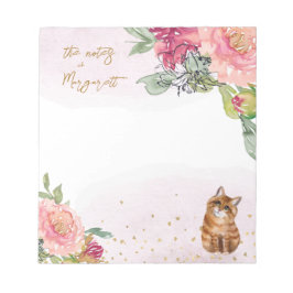 Dagliga anteckningar för orange Cat Illustration G Anteckningsblock