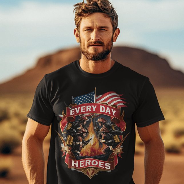 Dagliga Firefighter Heroes T Shirt (Skapare uppladdad)