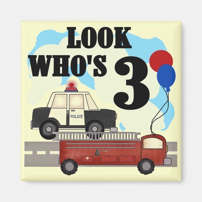 Dagliga Heroes 3rd Birthday Tshirts and Gifts Magnet (Framsidan)