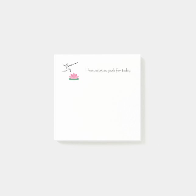 Dagliga mål efter anteckningar - Lotus & Swordmast Post-it Block (Framsida)
