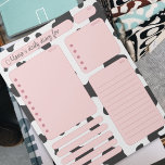 Dagliga planeringsanteckningar för rosa på rad och anteckningsblock<br><div class="desc">Rosa Cow Daily Planner Notes och To Do List. Håll dig organiserad i stil med vår planerare och att göra-listor med trendig animaliska utskrifter. Behålla - spår av uppgifter samtidigt som du lägger till ett litet stollig till din dagliga rutinuppgift</div>