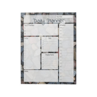 Dagliga planeringssidor för floden Sten Anteckningsblock