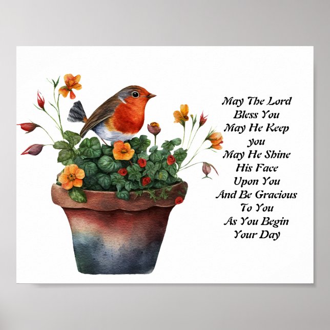 Dagliga välsignelser från nummer 6:24-26 poster (Framsidan)