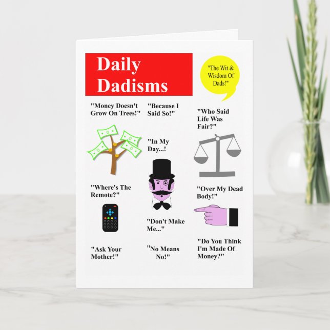 Dagligen Dadisms hälsningkort Kort (Framsida)