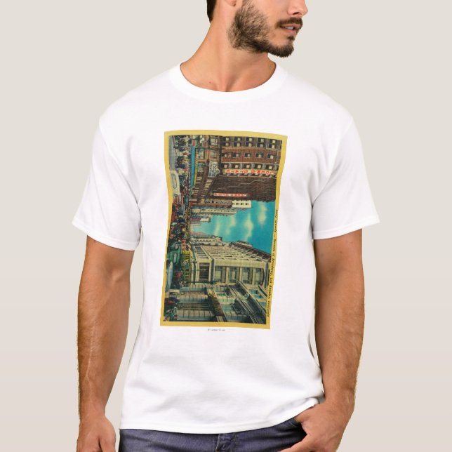 Dagligen folkmassor på sjunde och Broadway Tee Shirt (Framsida)