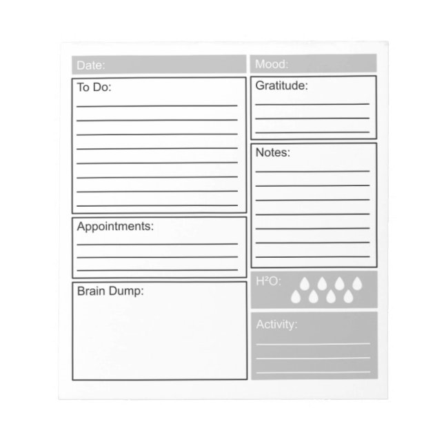 Dagligen Journal med Do List, Gratitude och mer Anteckningsblock (Framsida)