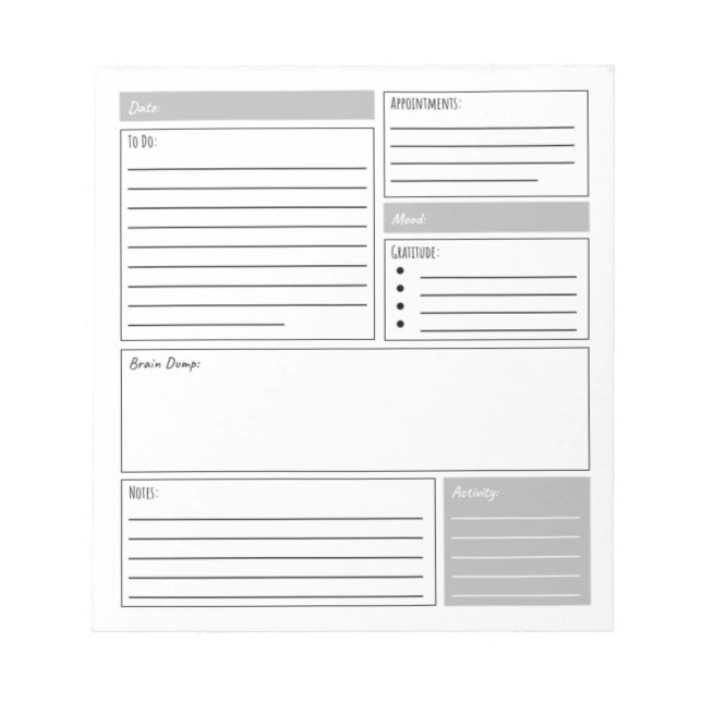 Dagligen Journal med Do List, Gratitude och mer Anteckningsblock (Framsida)